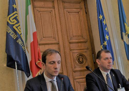 Il governatore Fedriga e il presidente delle delegazioni parlamentari dell'Ince on. Marco Maggioni